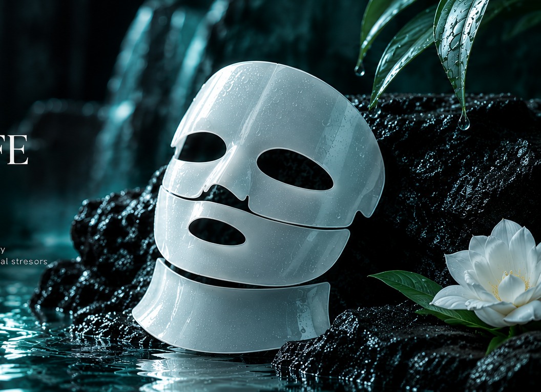 Concept rendering of the KAIMEVA face and neck hydrogel mask set